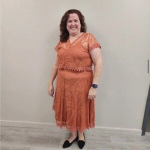 Torrid Rust Lace 2 Piece Set - New - Size 2 (18/20)